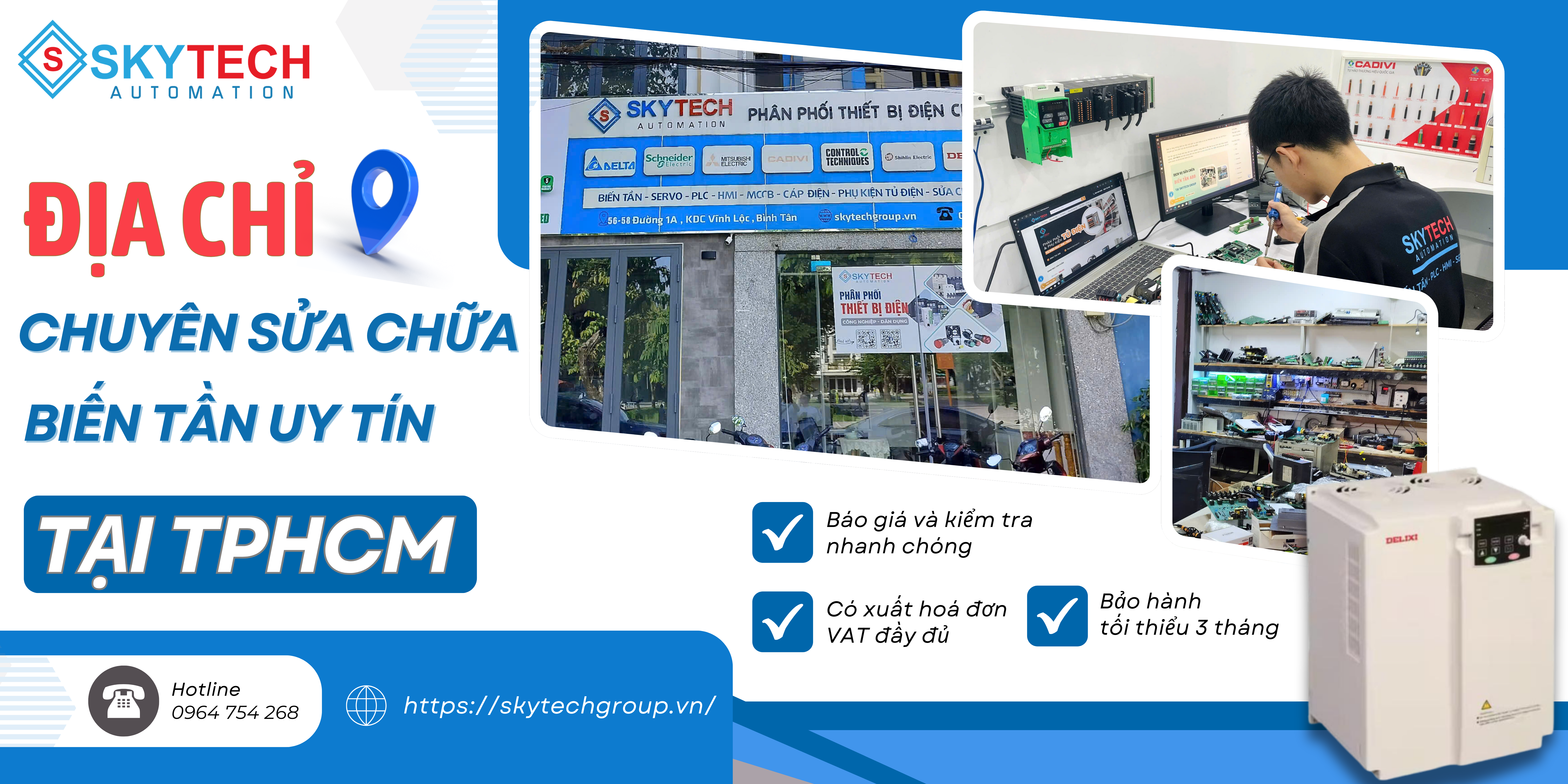 Dịch Vụ Sửa Chữa Biến Tần Uy Tín Tại TPHCM - SKYTECH GROUP 1 Sửa chữa biến tần uy tín tại Thành phố Hồ Chí Minh