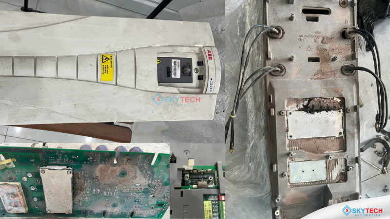 Dịch Vụ Sửa Chữa Biến Tần Uy Tín Tại TPHCM - SKYTECH GROUP 28 Sửa chữa biến tần ABB 37kW hư board công suất, hư board khiển
