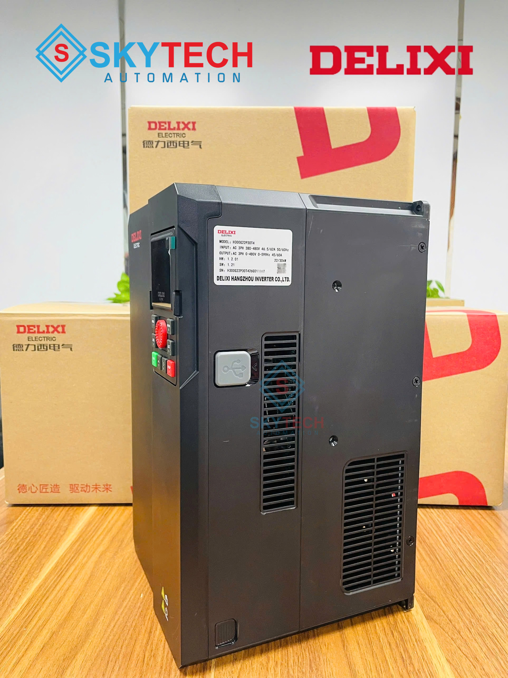 Biến tần Delixi H300G22P30T4(B) 30kW 3 pha 380V 7 Biến tần Delixi H300G22P30T4(B)