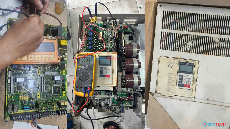 Sửa chữa Biến Tần Yaskwa chạm nguồn board driver 