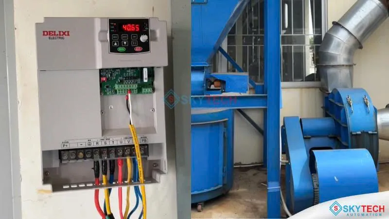 Lắp đặt biến tần cho quạt hút